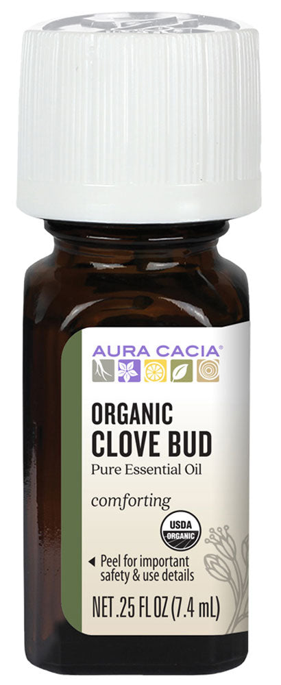 AURA CACIA Clove Bud Essential Oil Organic (7.4 ml)