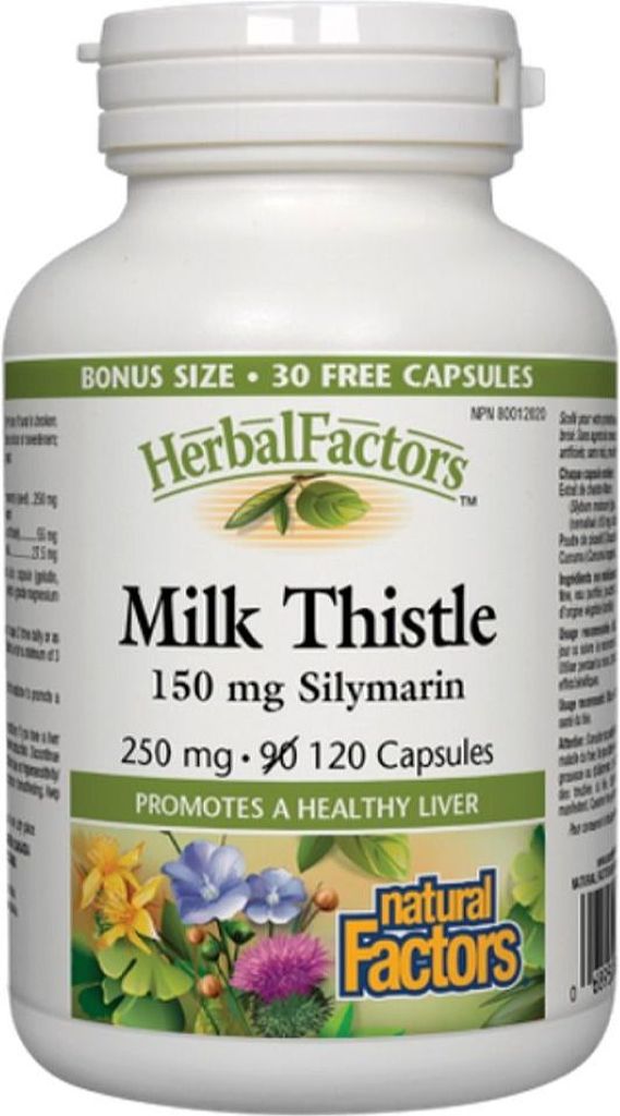 HERBAL FACTORS Milk Thistle Silymarin (250 mg - 120 caps)