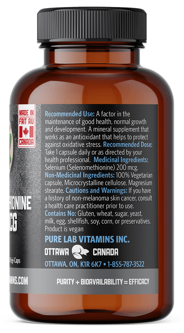 Brown supplement bottle with label on a black background