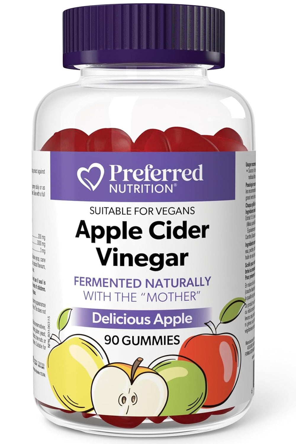 PREFERRED NUTRITION Apple Cider Vinegar (90 gummies)