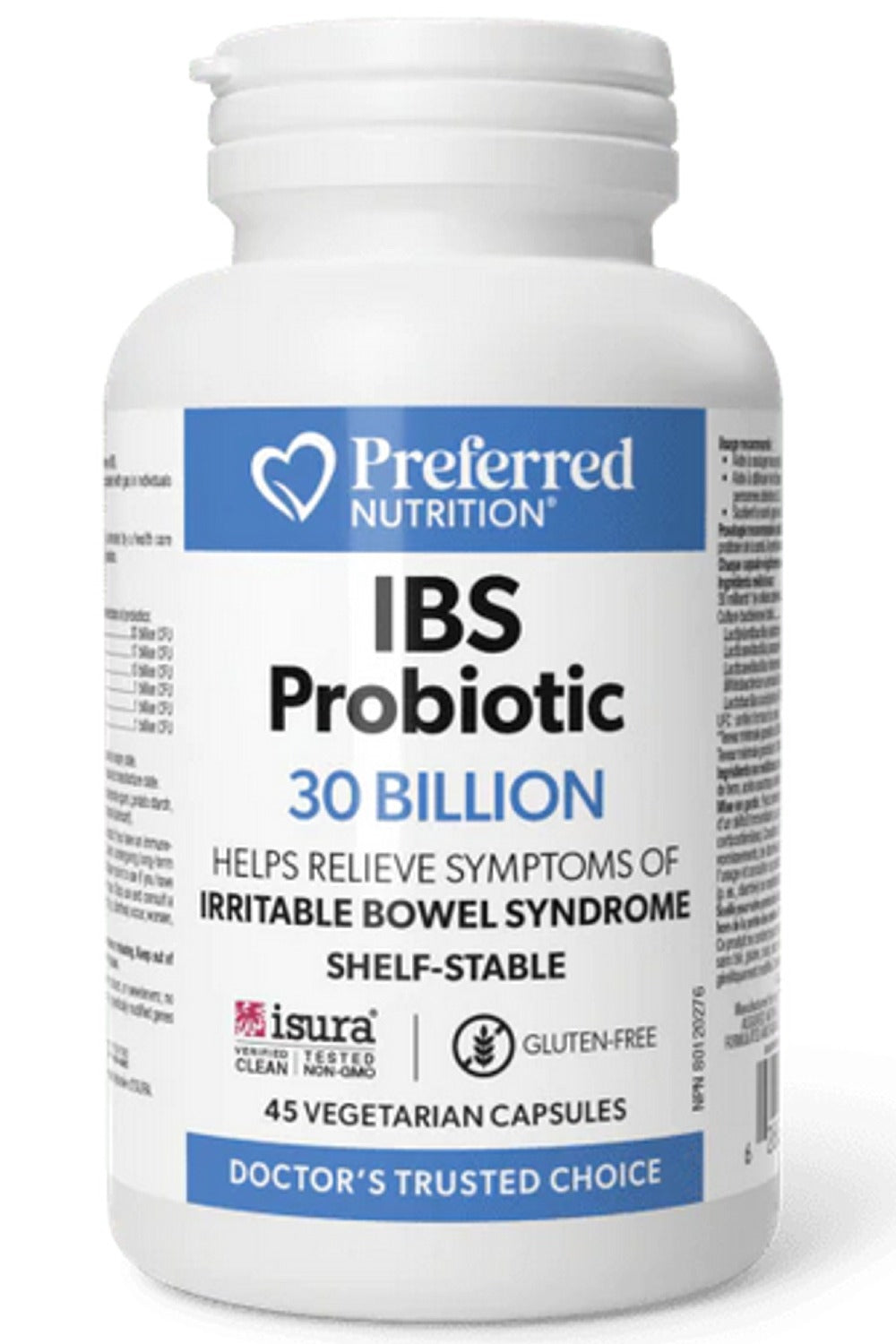 PREFERRED NUTRITION IBS Probiotic (30 Billion - 45 veg caps)