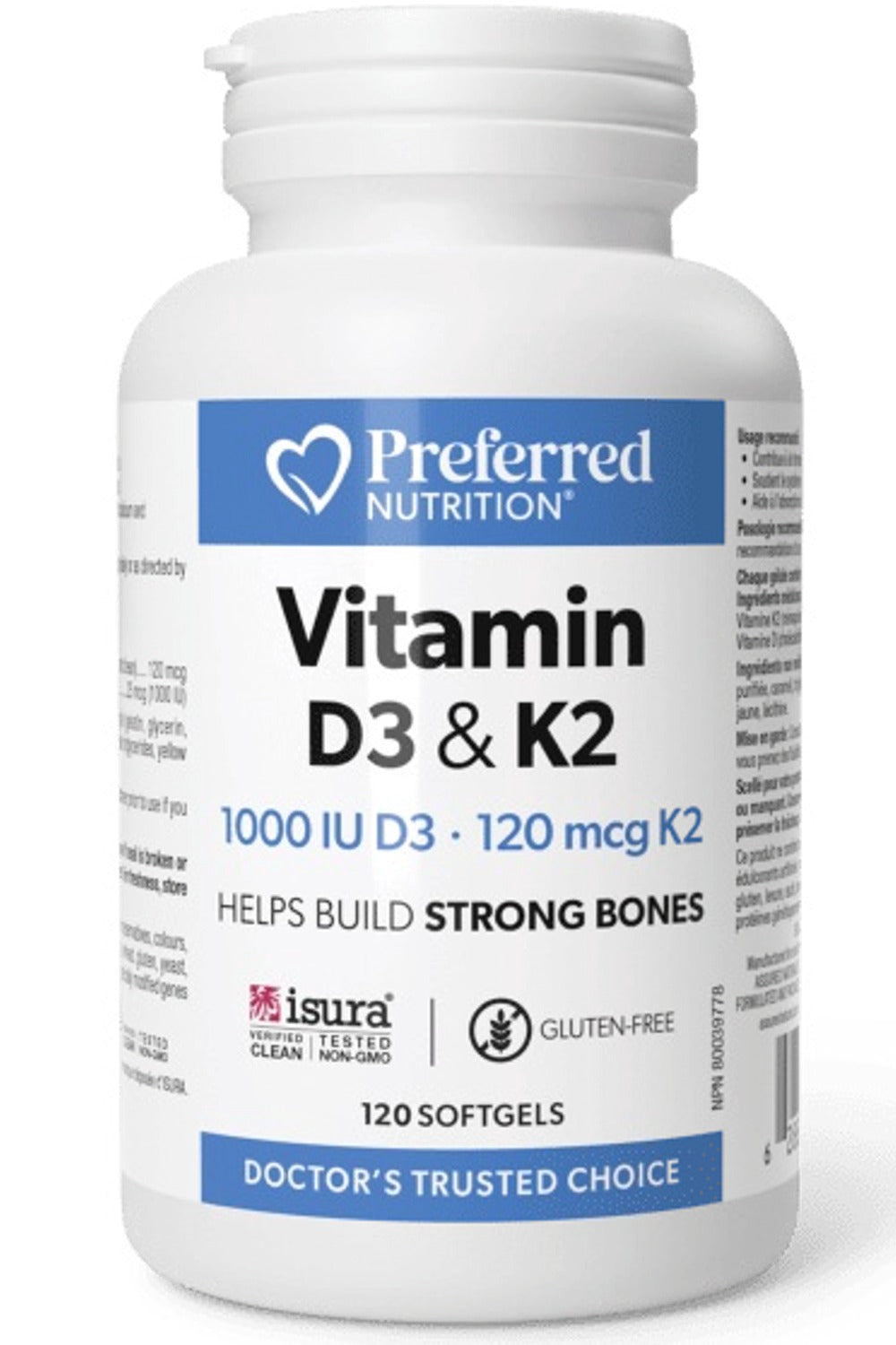PREFERRED NUTRITION Vitamin K2 & D3 (120 softgels)