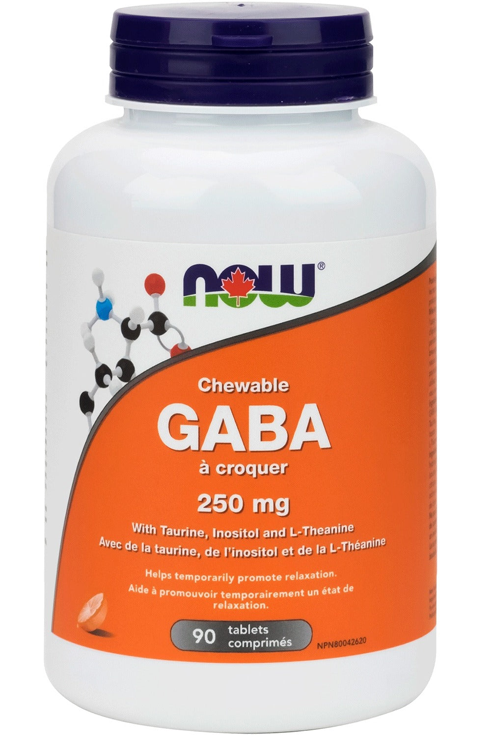 NOW GABA (250 mg - 90 ChewableTablets)
