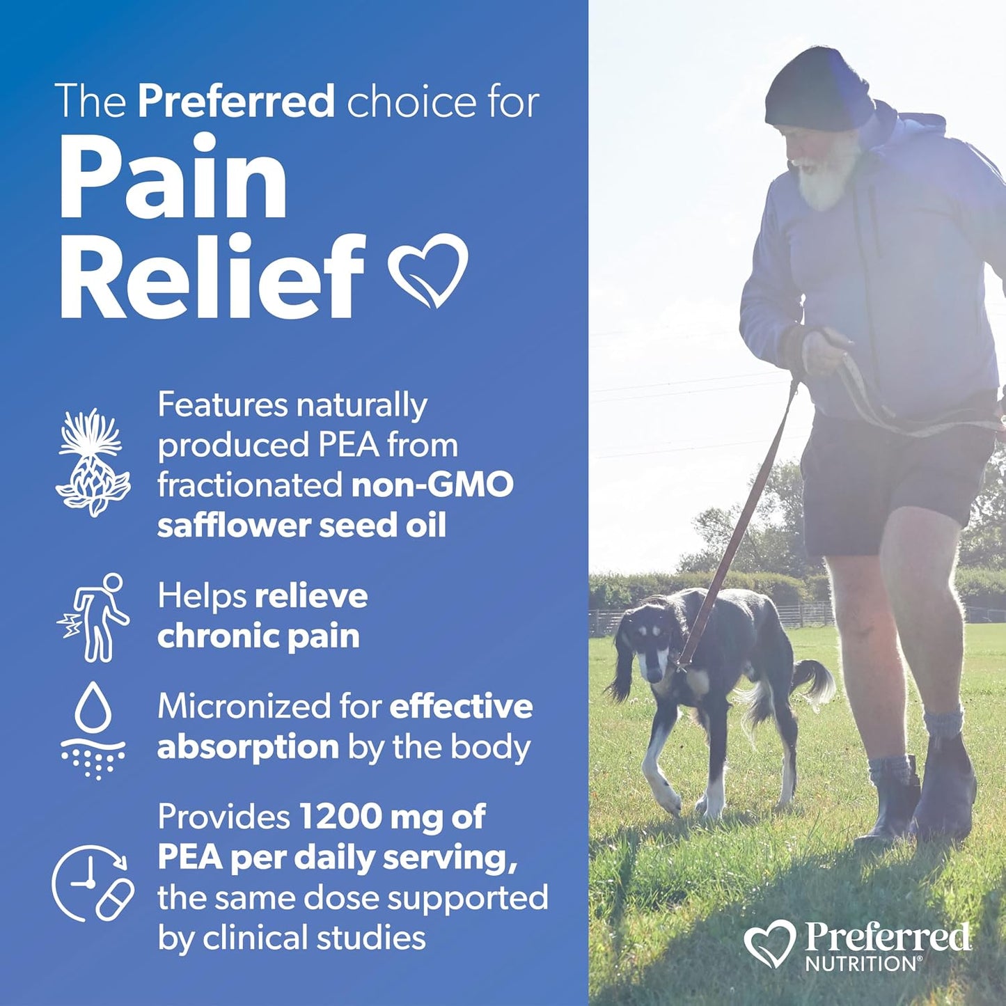PREFERRED NUTRITION PEA 400 MG 120 VEGETARIAN CAPS