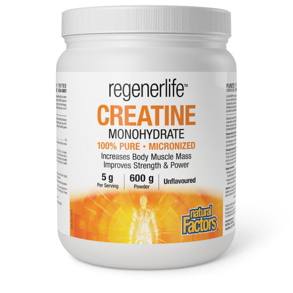NATURAL FACTORS - Regenerlife Creatine Monohydrate (Unflavoured - 600 g)