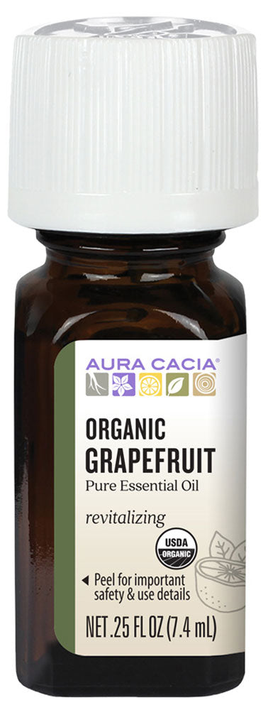 AURA CACIA Grapefruit Essential Oil Organic  (7.4 ml)