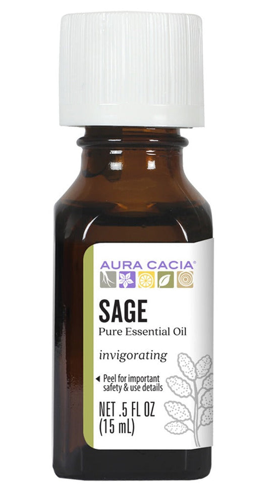 AURA CACIA Sage Essential Oil (15 ml)