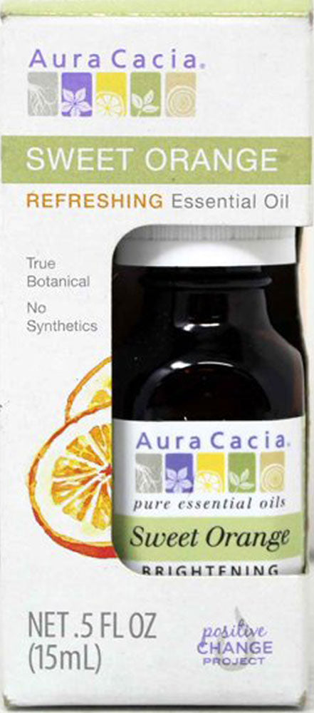 AURA CACIA Sweet Orange Essential Oil Boxed (15 ml)