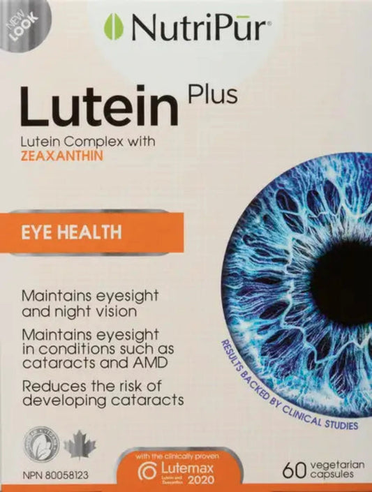 NUTRIPUR Lutein plus eye health, blueberry - 60 vcaps