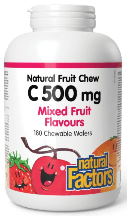 NATURAL FACTORS Vitamin C Mixed Fruit (500 mg - 180 chews)