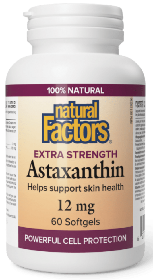 NATURAL FACTORS Astaxanthin Extra Strength (12 mg - 60 sgels)