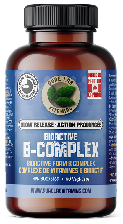 PURE LAB VITAMINS Bioactive B Complex Slow Release (120 veg caps)