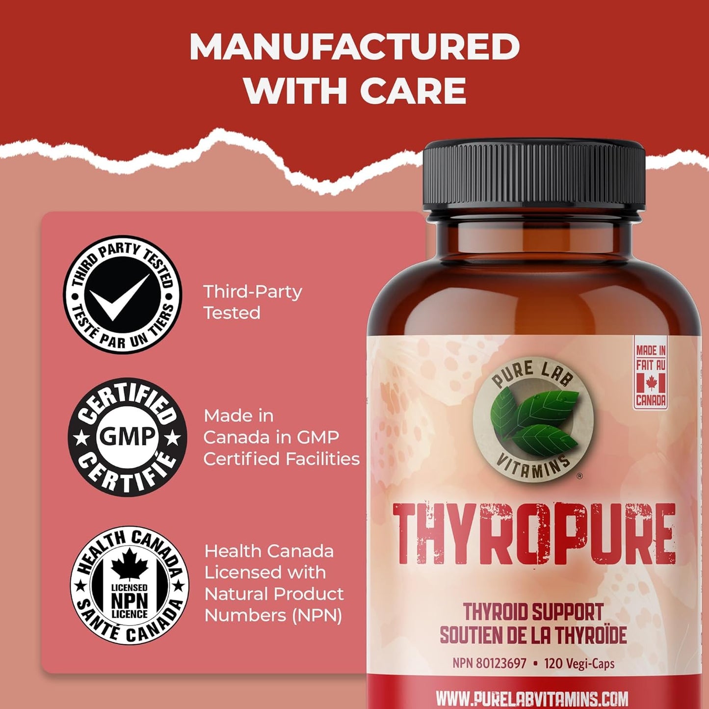 PURE LAB VITAMINS ThyroPure (120 veg caps)