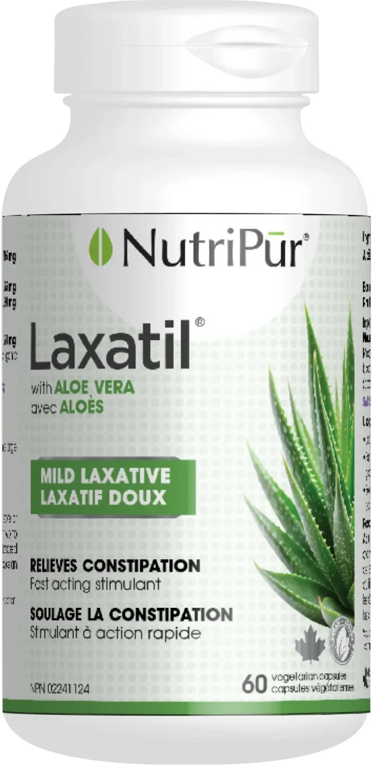 NUTRIPUR Laxatil mild laxative with aloe - 60 vcaps