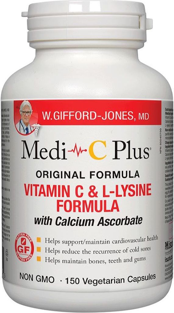 Medi-C Plus Vitamin C & L-Lysine with Magnesium (150 veg caps )
