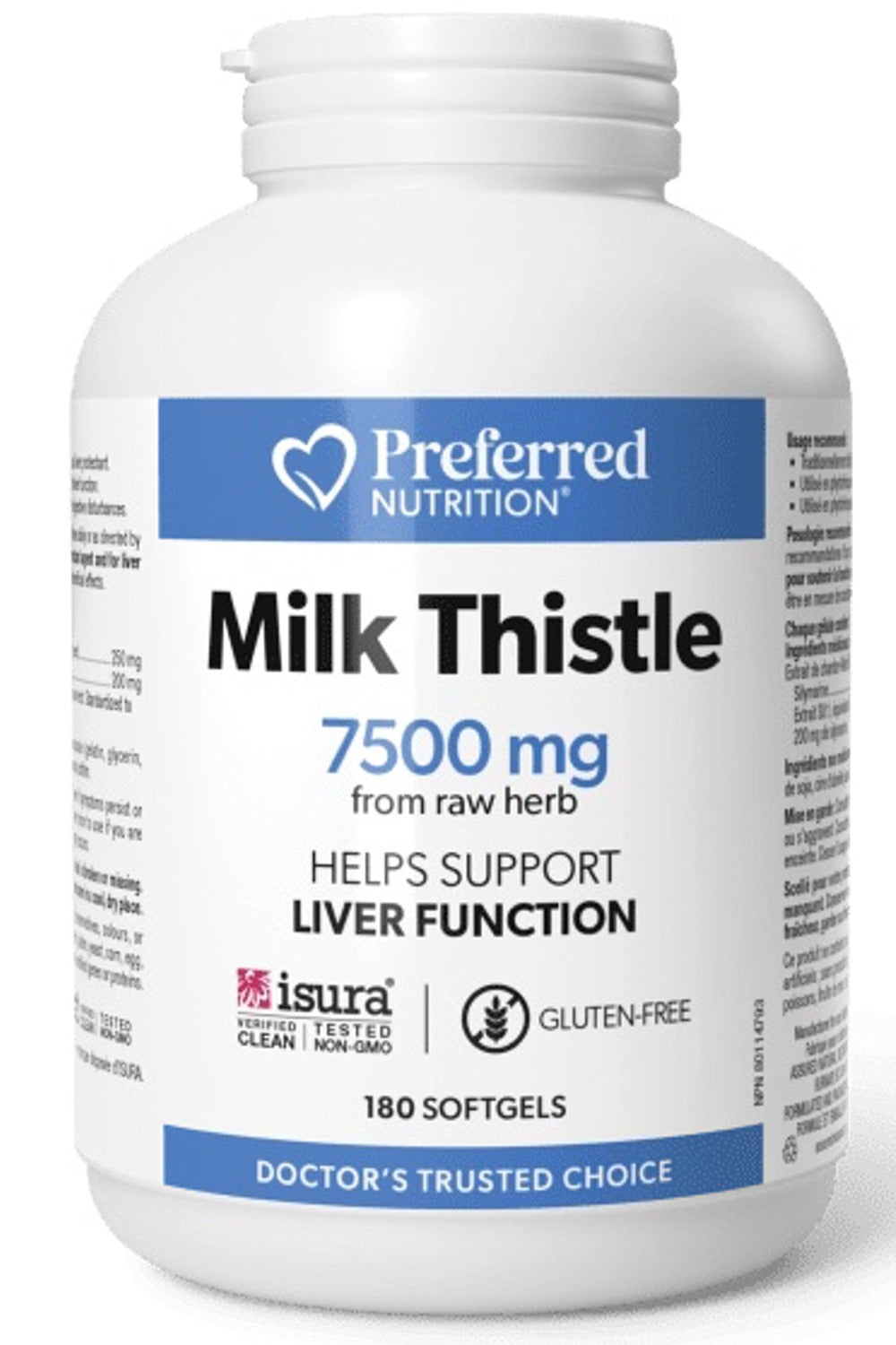 PREFERRED NUTRITION Milk Thistle (7500 mg - 180 sgels)