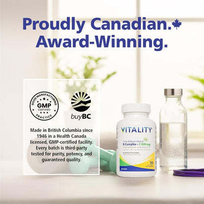 VITALITY Time Release B Complex + C 600 mg