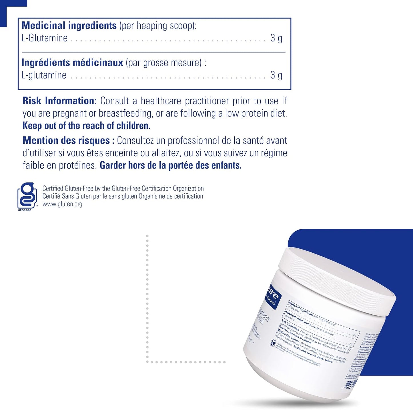 PURE ENCAPSULATIONS L-Glutamine Powder (227 Grams)