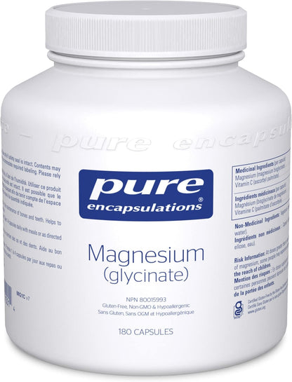 PURE ENCAPSULATIONS Magnesium (glycinate - 180 veg caps)