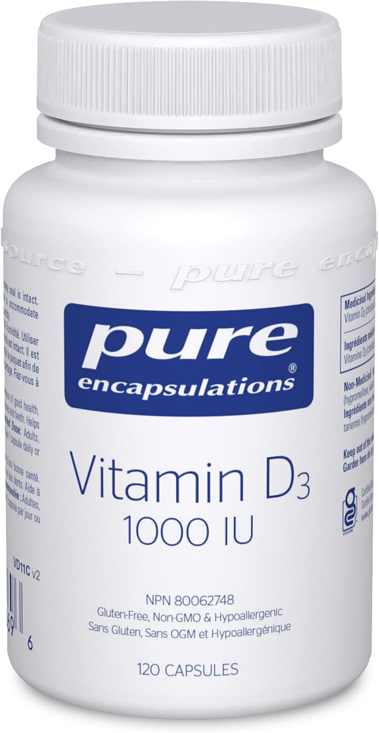 PURE ENCAPSULATIONS VITAMIN D3 1000 IU (120 veg caps)