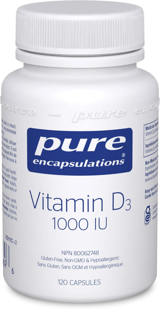 PURE ENCAPSULATIONS VITAMIN D3 1000 IU (120 veg caps)