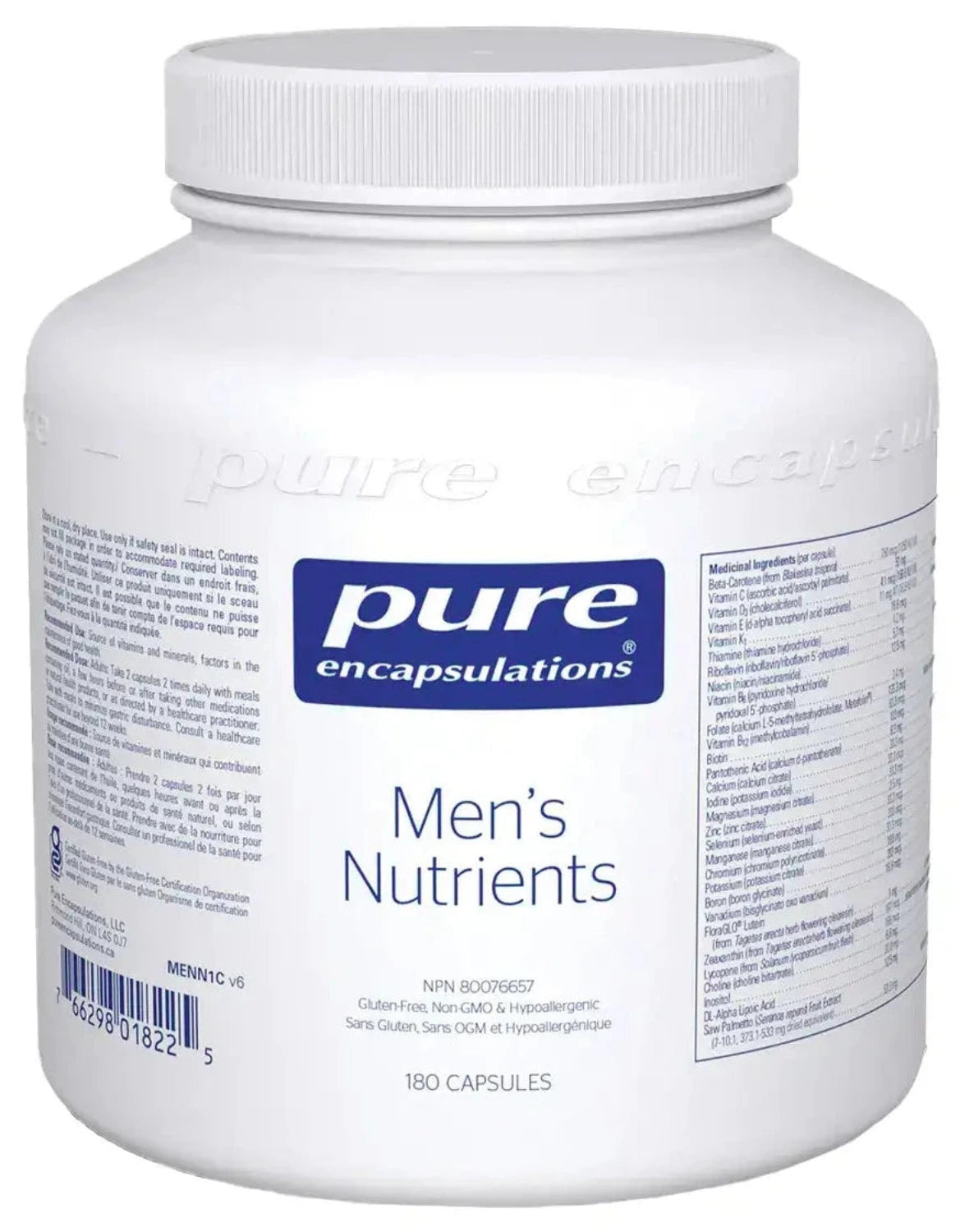 PURE ENCAPSULATIONS Men's Nutrients (180 veggie Capsules)