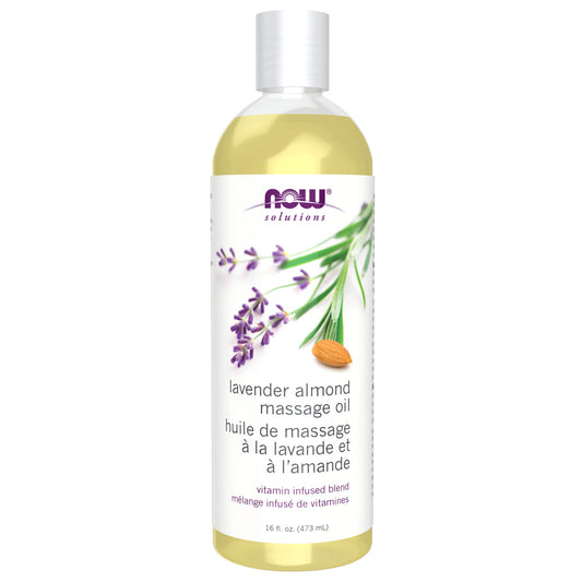 NOW Lavender-Almond Massage Oil (473 ml)