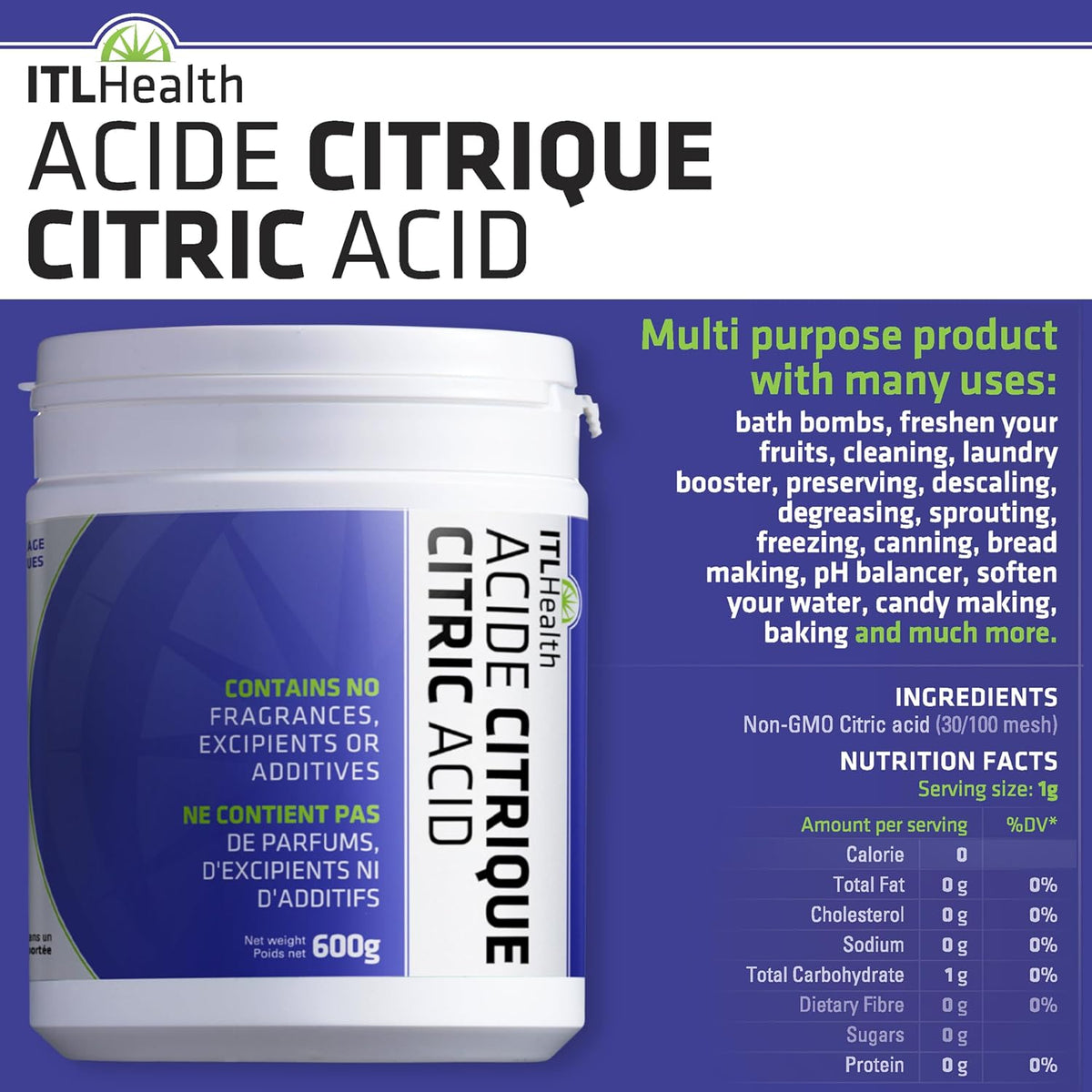 ITL HEALTH Citric Acid