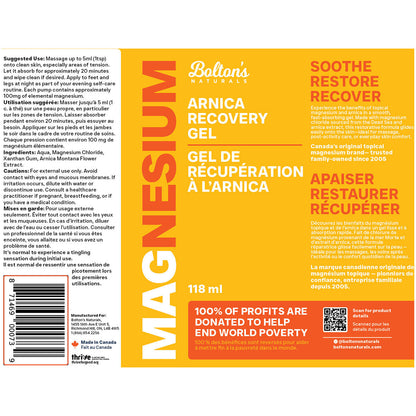 BOLTON'S Magnesium Gel w Arnica (118 ml)