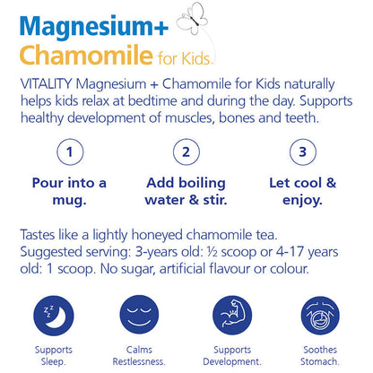 VITALITY Magnesium + Chamomile Powder - Kids