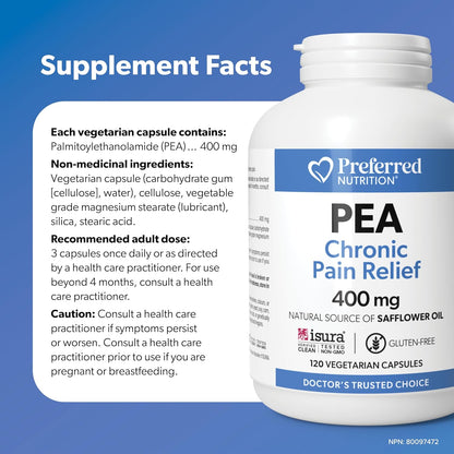 PREFERRED NUTRITION PEA 400 MG 120 VEGETARIAN CAPS