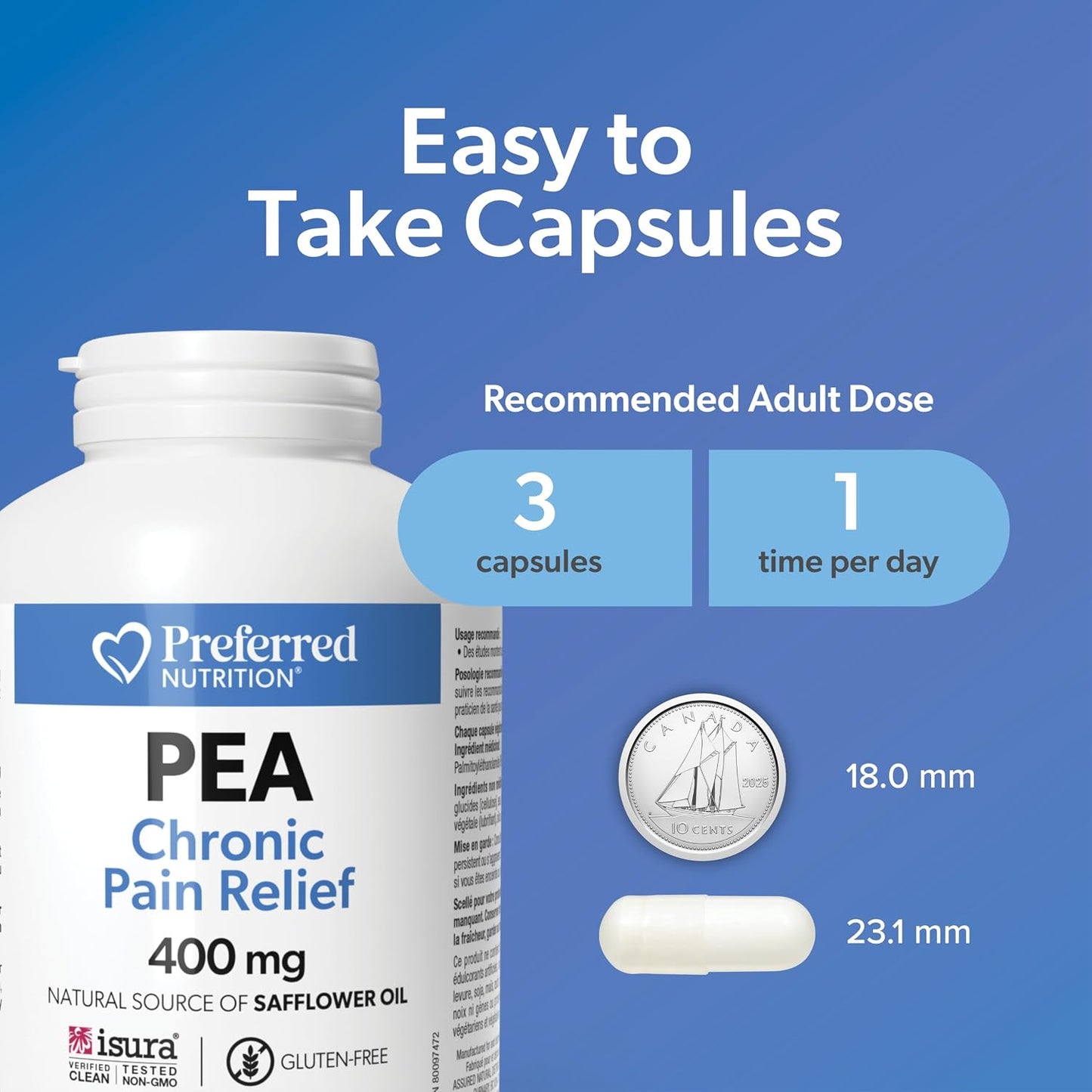 PREFERRED NUTRITION PEA 400 MG 120 VEGETARIAN CAPS