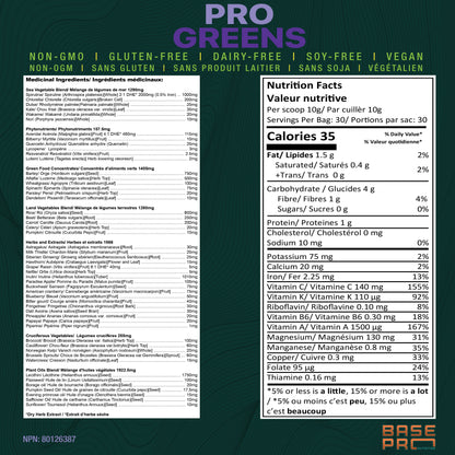 BASE PRO NUTRITION Pro Greens (Mixed Berry - 300 grams)