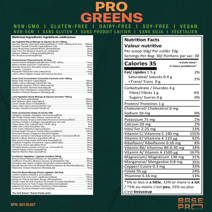BASE PRO NUTRITION Pro Greens (Peach - 300 grams)