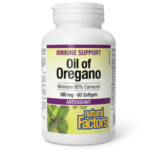 NATURAL FACTORS - Oil of Oregano (180 mg - 60 sgels)