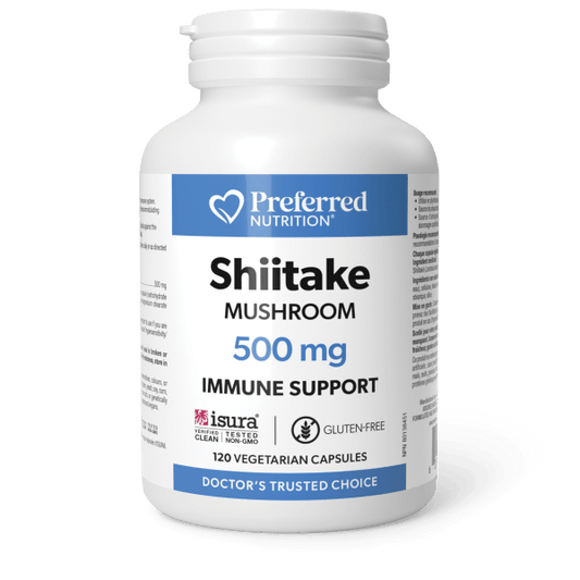 PREFERRED NUTRITION -  Shiitake Mushroom (500 mg - 120 vcaps)